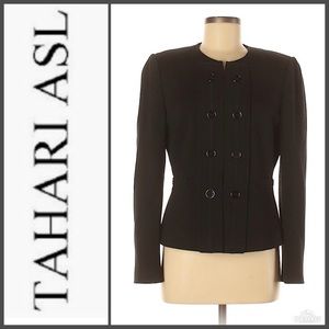 Tahari by ASL Black Jacket Size 8